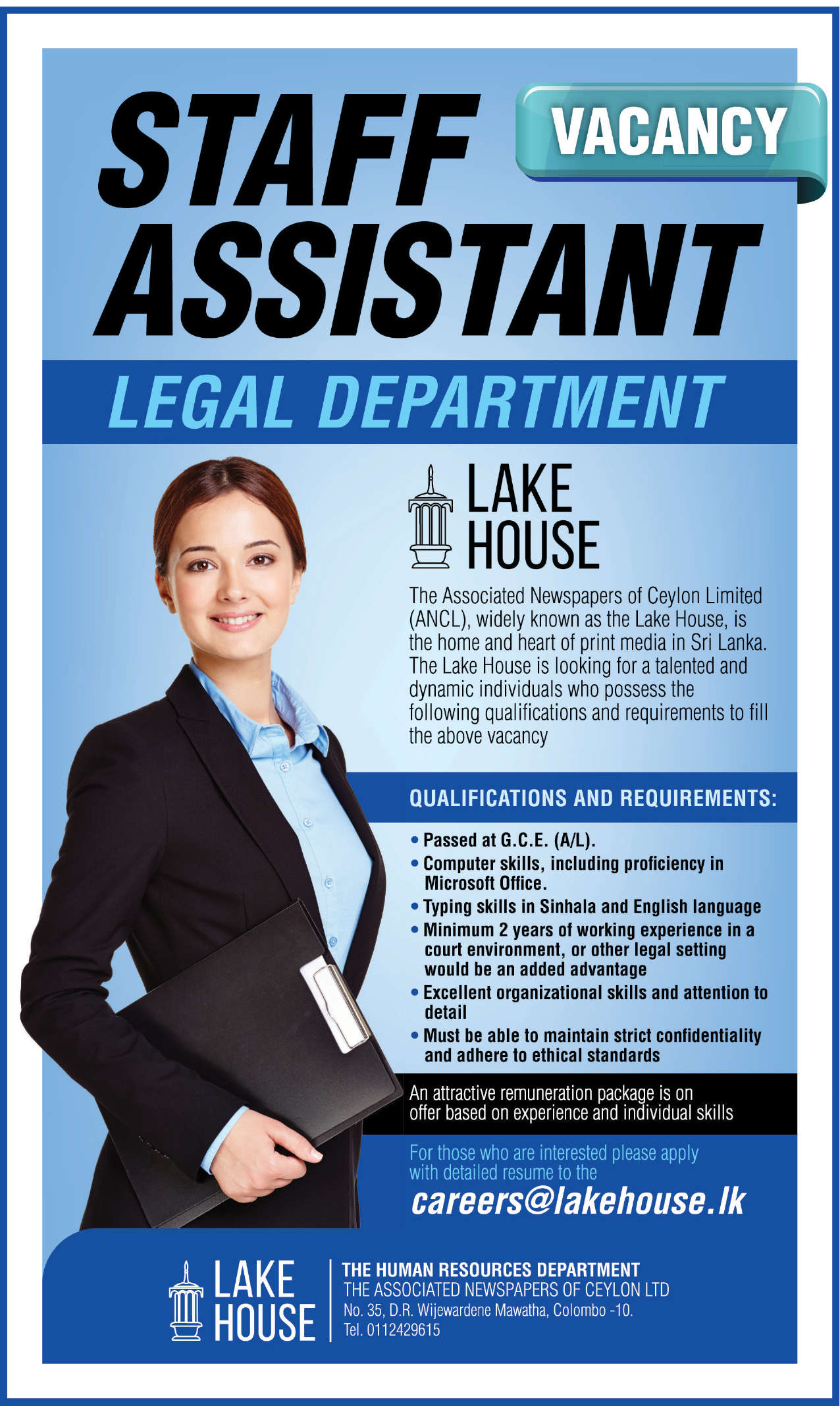 Staff Assistant - Lake House