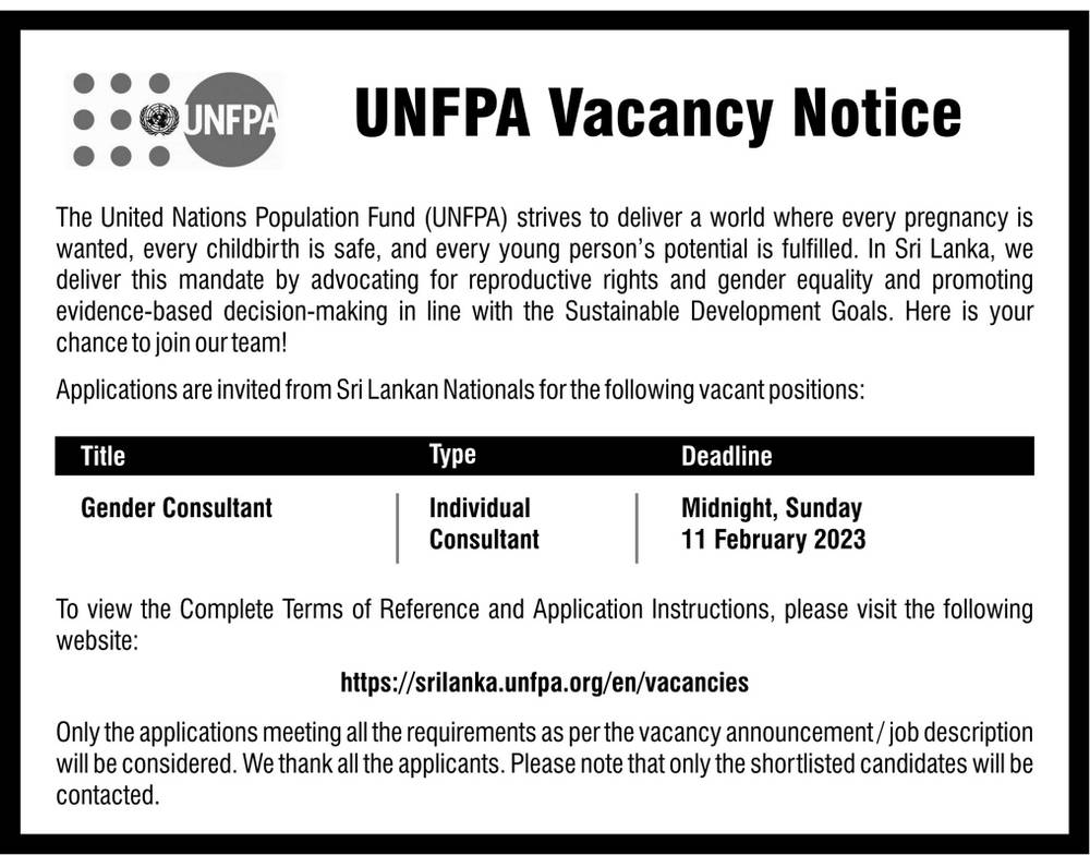 Gender Consultant - The United Nations Population Fund (UNFPA)